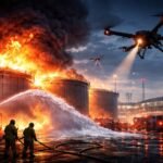 Kuwait Airport Fuel Tank Fire Drones