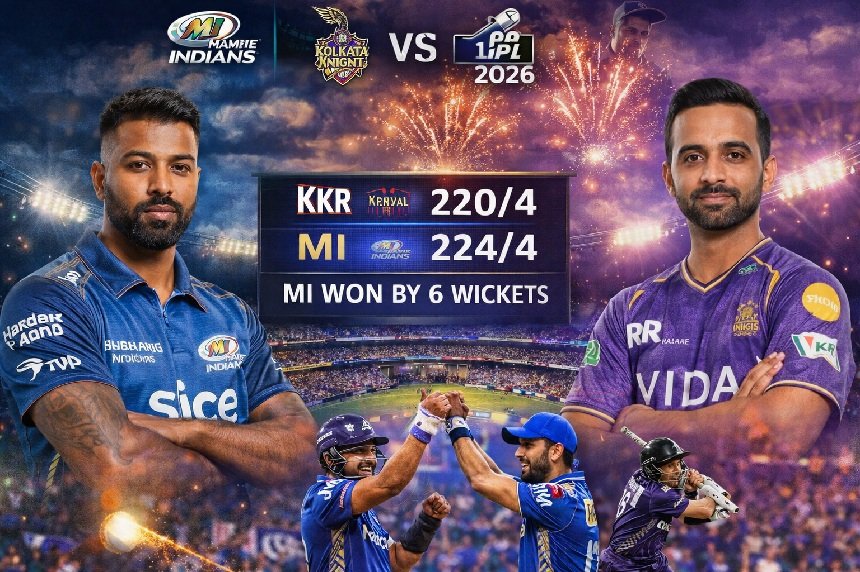 mumbai indians vs kolkata knight riders match highlights 2026 thrilling IPL chase moment