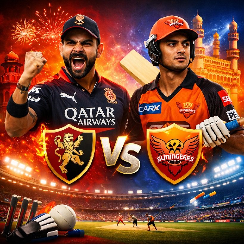 Royal Challengers Bengaluru vs Sunrisers Hyderabad Live Tomorrow