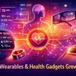 AI wearables health gadgets growth showing smart devices tracking health metrics in real time