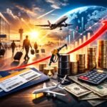 Travelers checking flight screens as Airfare Prices Rising Worldwide impact global travel costs