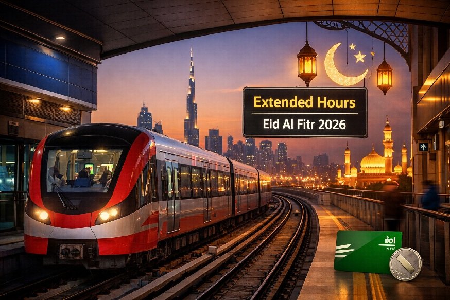 Dubai Metro extended timings Eid Al Fitr 2026