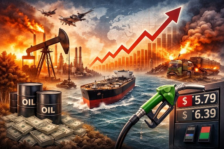 Global Energy Crisis Risk caused by oil supply disruptions and rising fuel prices worldwide