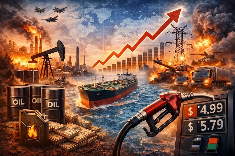 Global Energy Crisis Risk caused by oil supply disruptions and rising fuel prices worldwide