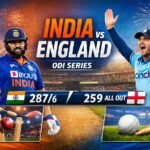 India vs England ODI match scorecard