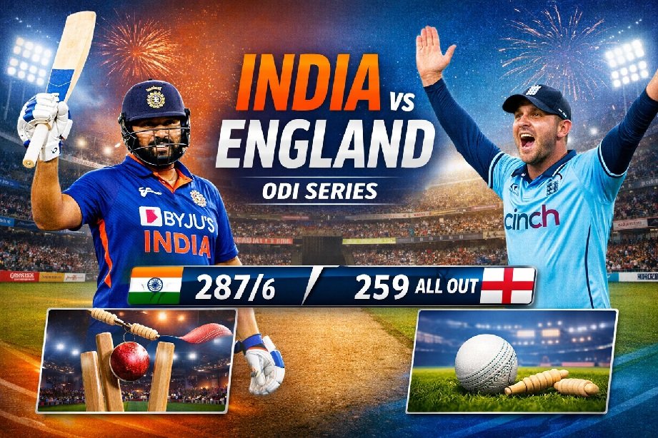 India vs England ODI match scorecard