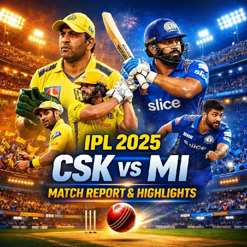IPL 2025 CSK vs MI Match Report Highlights