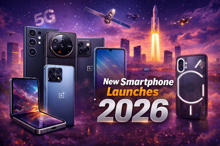 Upcoming devices showing New Smartphone Launches Happening in 2026 including flagship and budget phones