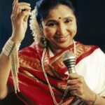 Asha Bhosale death news tribute image with legendary singer portrait
