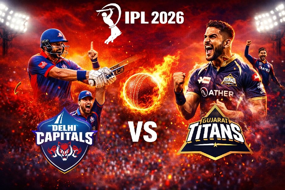 Delhi Capitals vs Gujarat Titans match IPL 2026 live action stadium view