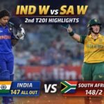 IND W vs SA W 2nd T20I highlights 2026 match action Durban