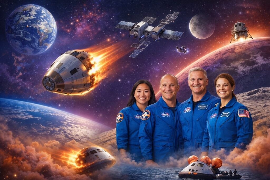 Artemis II Success NASA Astronauts Return after historic lunar mission with Orion spacecraft