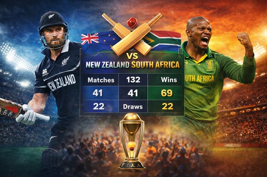 New Zealand vs South Africa head-to-head report cricket stats comparison