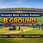 narendra modi cricket stadium b ground practice facility view Ahmedabad