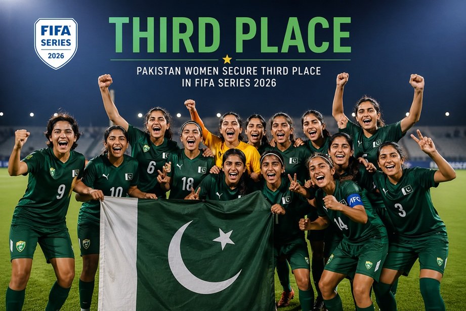 Pakistan women secure third place in FIFA Series 2026 tournament celebration moment