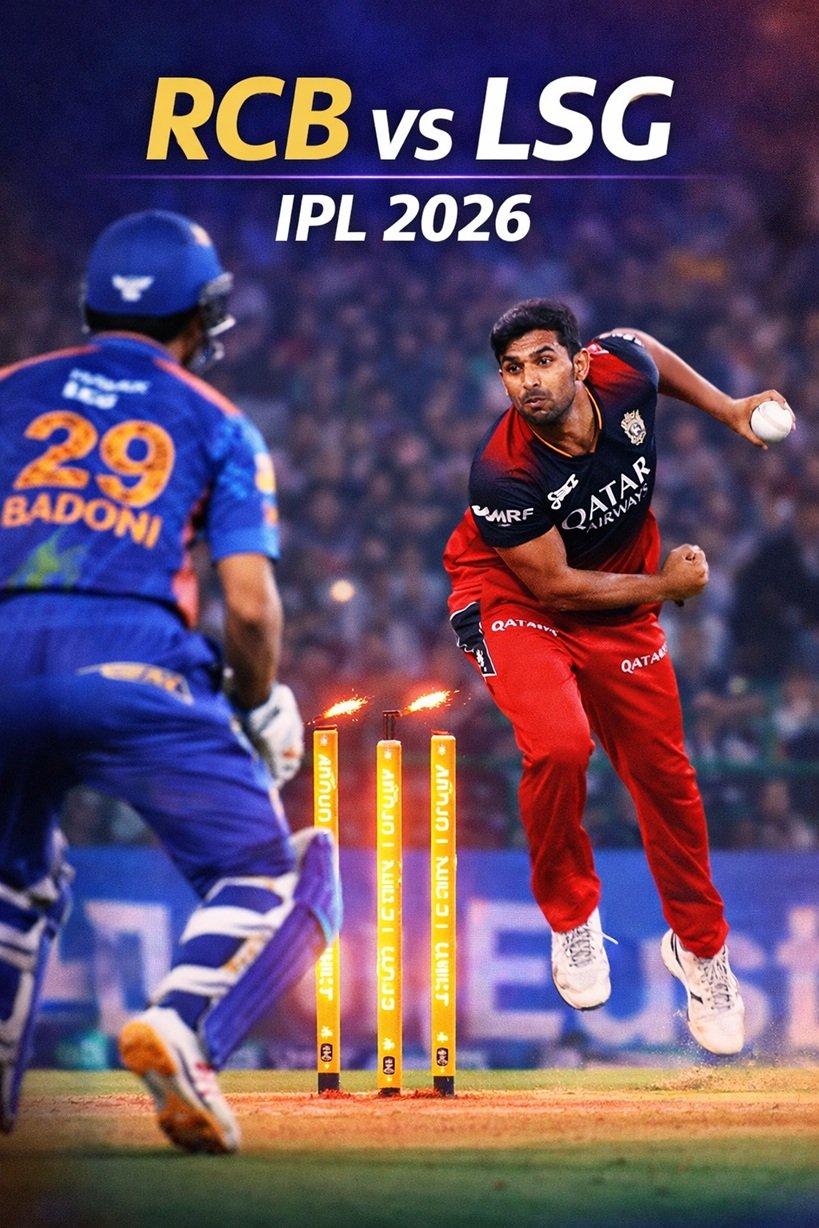 RCB vs LSG match highlights IPL 2026 Kohli batting against LSG bowlers