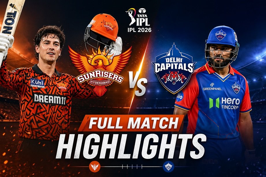 SRH vs DC full match highlights 2026 IPL match action Abhishek Sharma century celebration