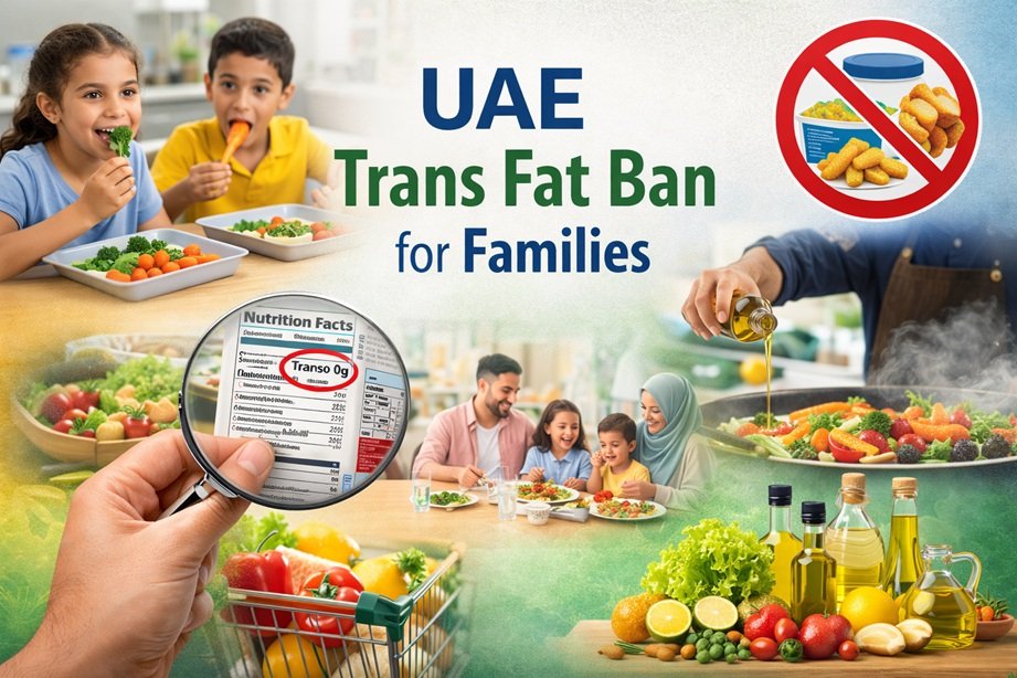 UAE trans fat ban for families healthy food kitchen changes