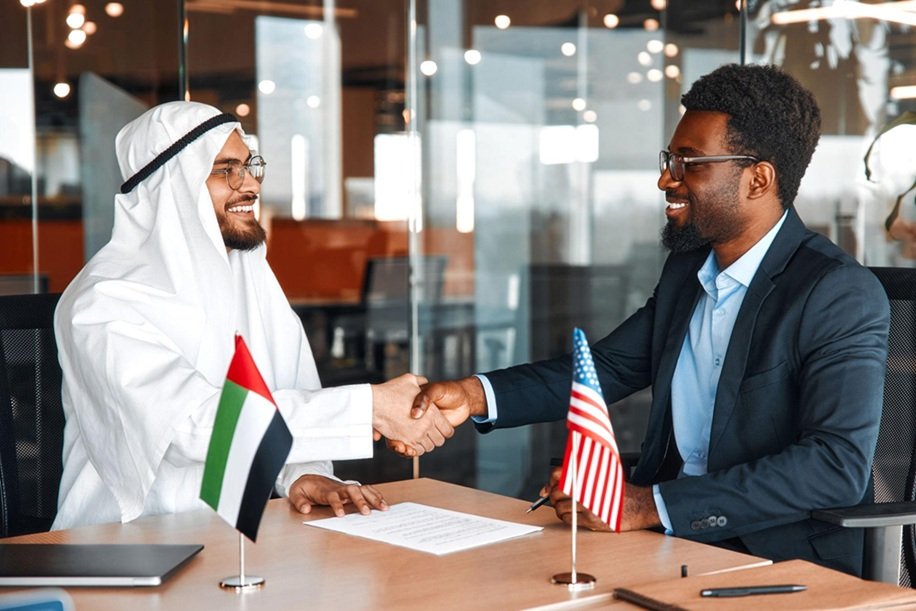 UAE says peace requires decisive action not rhetoric diplomatic meeting illustration