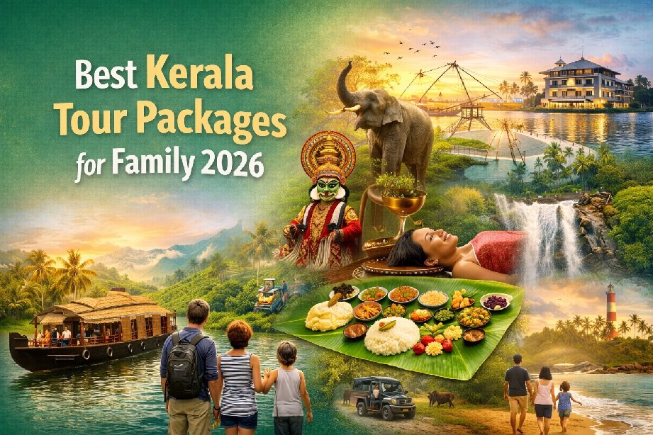 best Kerala tour packages for family 2026 houseboat backwaters hills