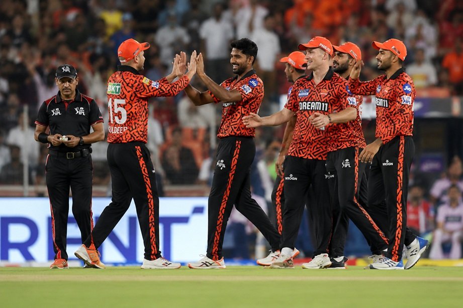 GT vs SRH Highlights 2026 featuring Kagiso Rabada celebrating Gujarat Titans victory over Sunrisers Hyderabad