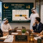 Eid Holidays UAE Staff celebrating 2026 holiday season in UAE office