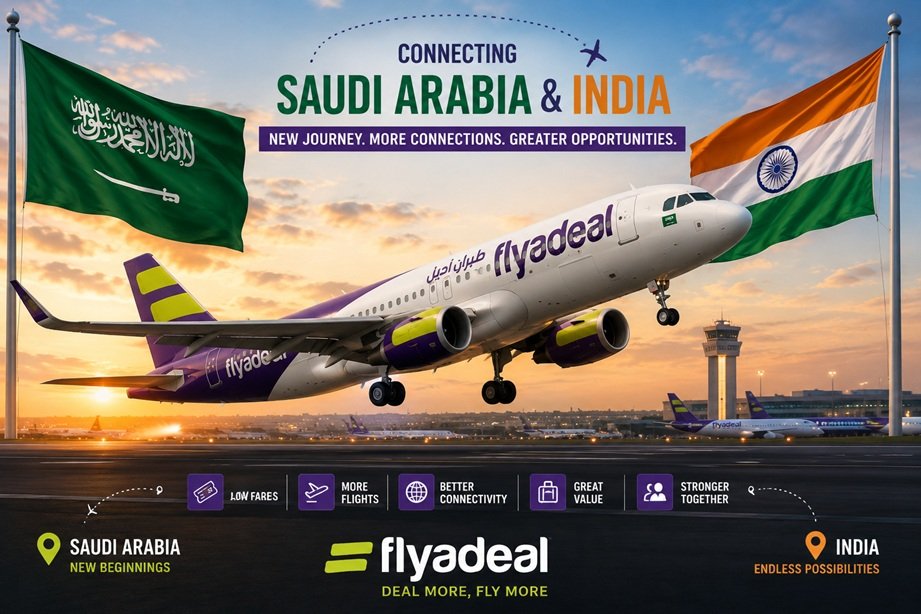 Saudi budget airline India route connecting Mumbai and Saudi Arabia through flyadeal expansion