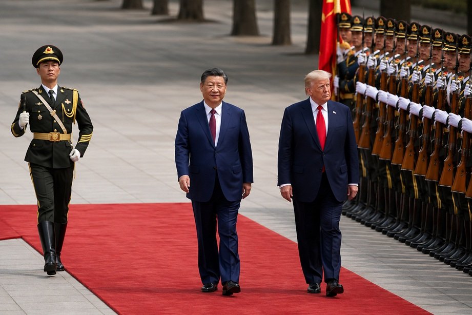 Trump Xi Beijing summit meeting at the Great Hall of the People