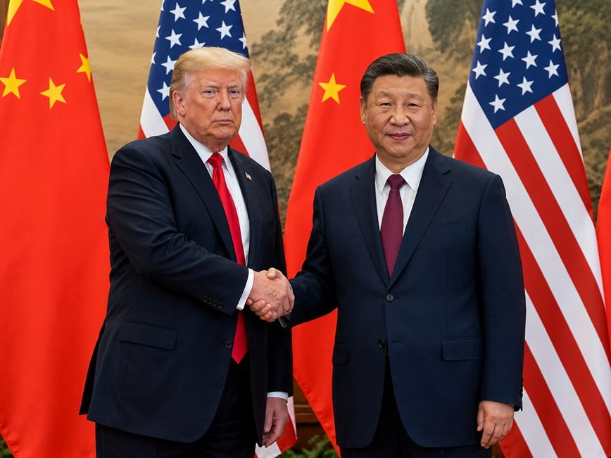 Trump Xi Beijing summit meeting at the Great Hall of the People