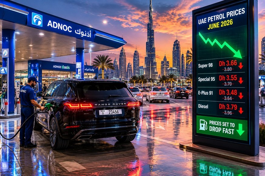 UAE petrol prices June 2026 fuel rate drop prediction at Dubai petrol station