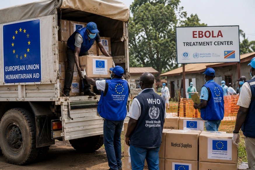 EU Ebola Outbreak Support helping healthcare workers combat the Ebola outbreak in the Democratic Republic of Congo through emergency funding and medical aid.