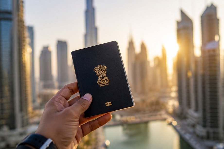 Indian Expats UAE Changes showing new passport fees and travel rules for Indian travelers in 2026