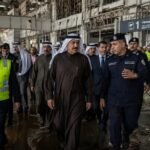 Kuwait PM Airport Visit during Terminal 1 inspection and recovery efforts at Kuwait International Airport